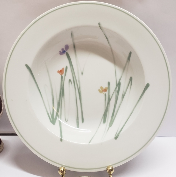 2 Unique Mikasa Sketch Book by Bob Van Allen 9" Bowls Flower Sketch - Picture 4 of 14